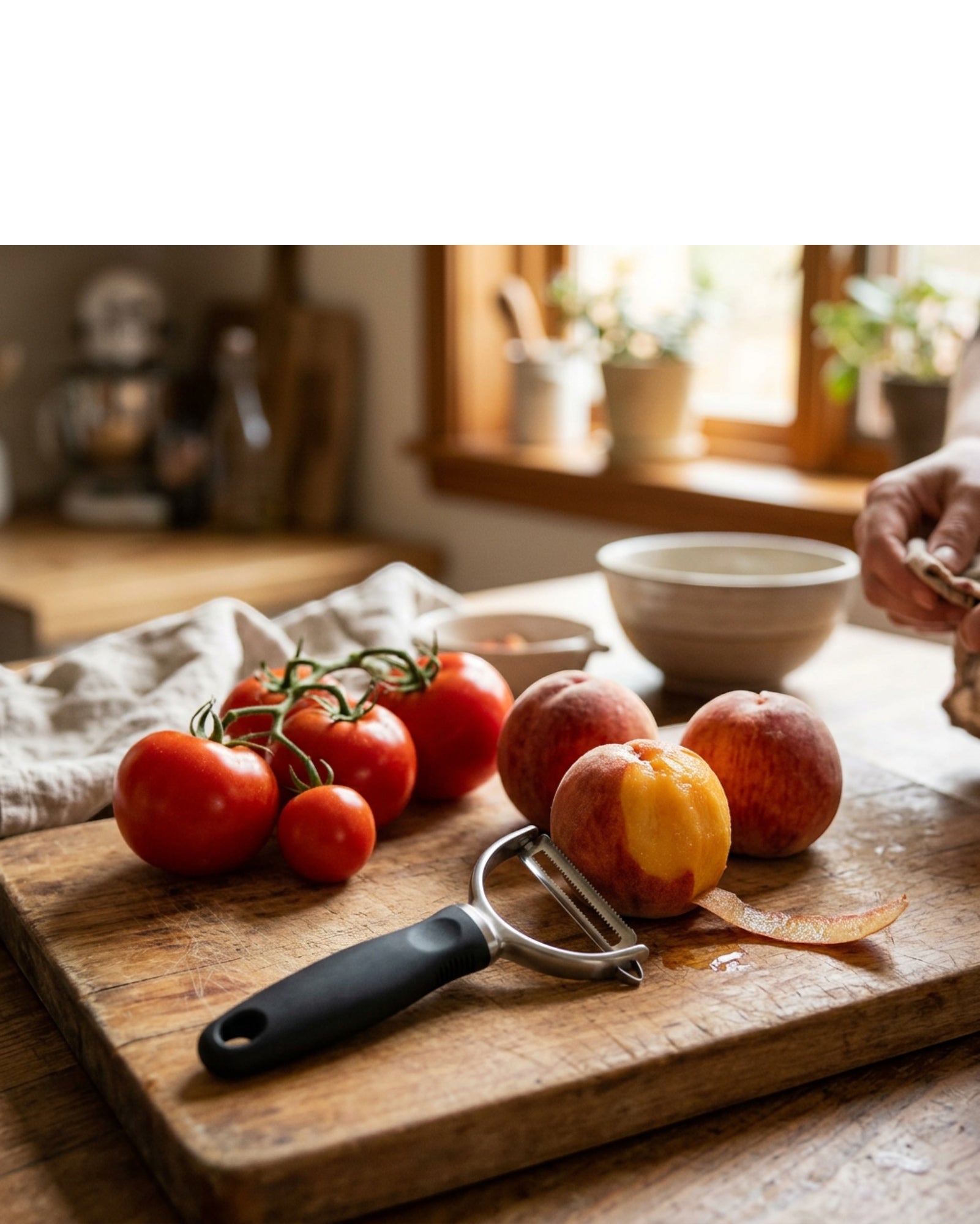 Zonva Stainless Steel Serrated Peeler Matte Black Grip