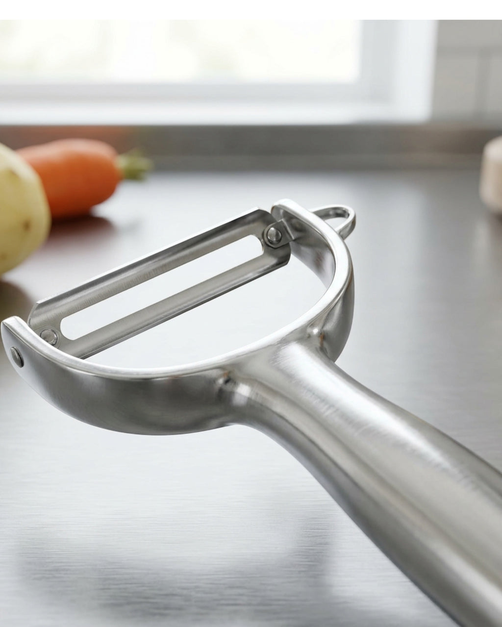 Zonva Stainless Steel Swivel Peeler Long Handle 7 in