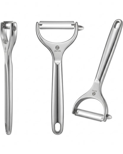 Zonva Stainless Steel Swivel Peeler Long Handle 7 in