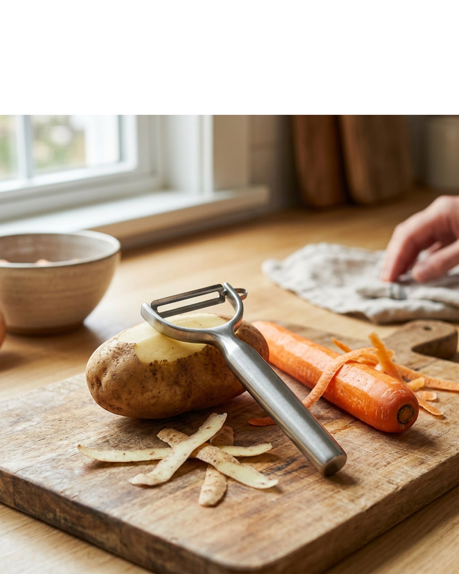 Zonva Stainless Steel Y Peeler Brushed Silver 6 in