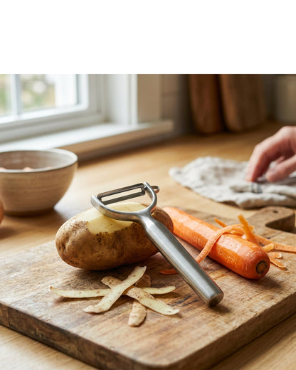 Zonva Stainless Steel Y Peeler Brushed Silver 6 in